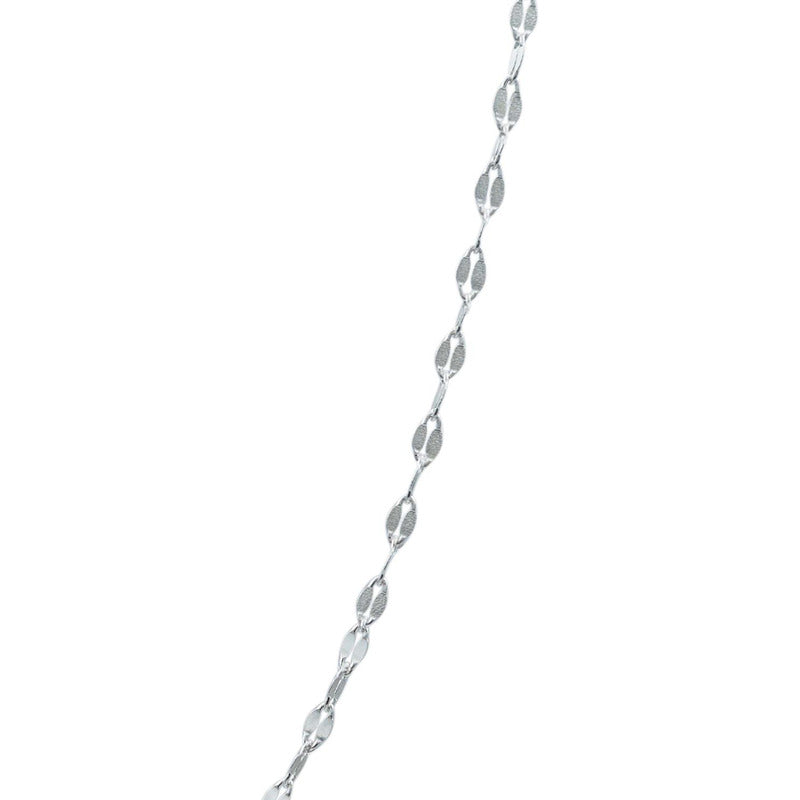 Cadena Granito Cafe Beso Mujer Regalo Plata S925 45cm X 2mm