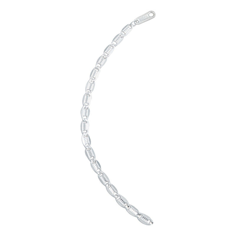 Pulsera Marinera Diamantada Regalo Mujer Plata 925 2.5 Mm