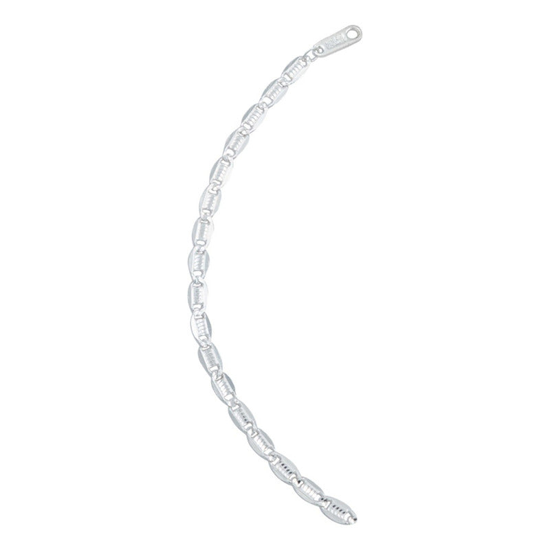 Pulsera Marinera Diamantada Regalo Mujer Plata 925 2.5 Mm