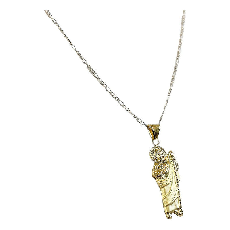 Dije San Judas Tadeo Troquel Hueco Oro 10k + Cadena Regalo