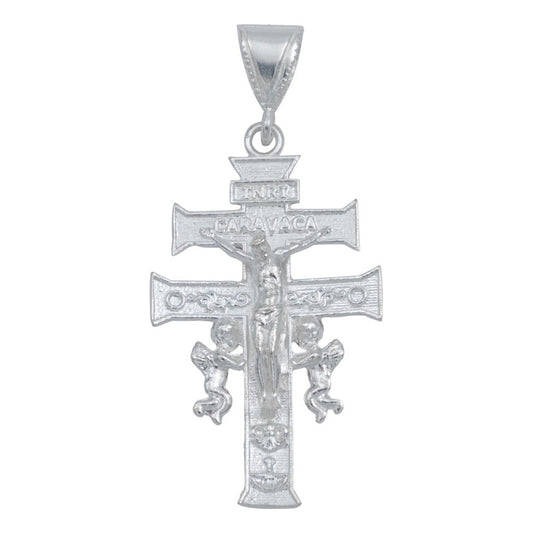 Dije Grande Cruz Caravaca Hombre Mujer Plata Solida 925 Plateado