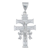 Dije Grande Cruz Caravaca Hombre Mujer Plata Solida 925