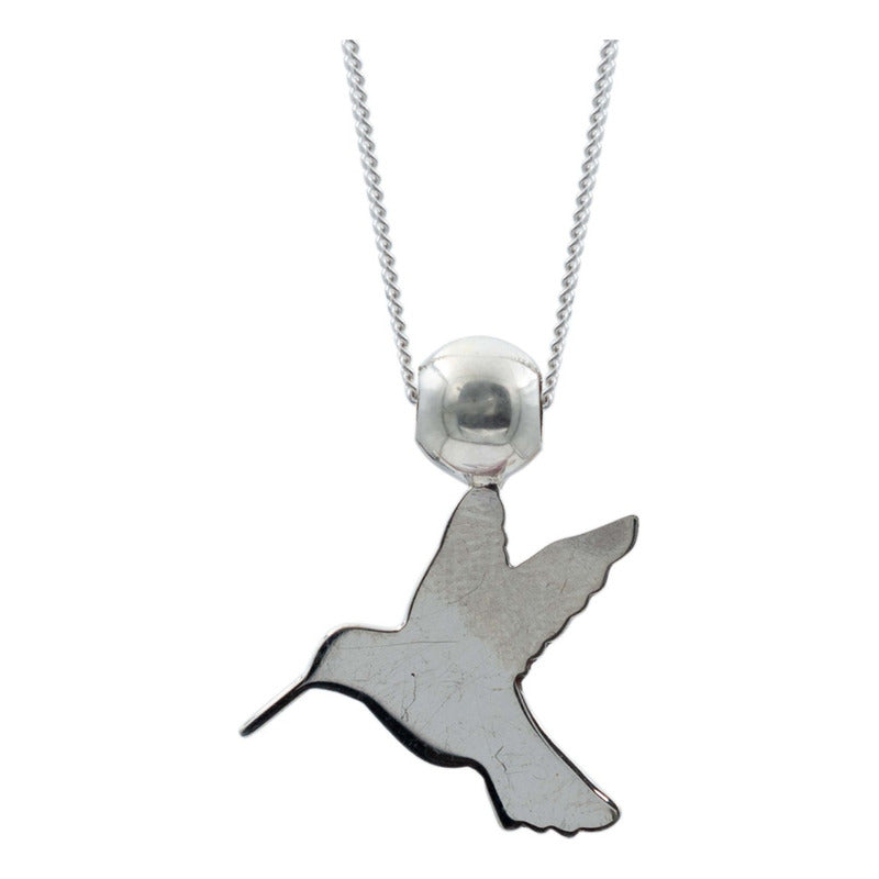 Collar Ajustable Colibri Esmaltado Mujer Regalo Plata 925
