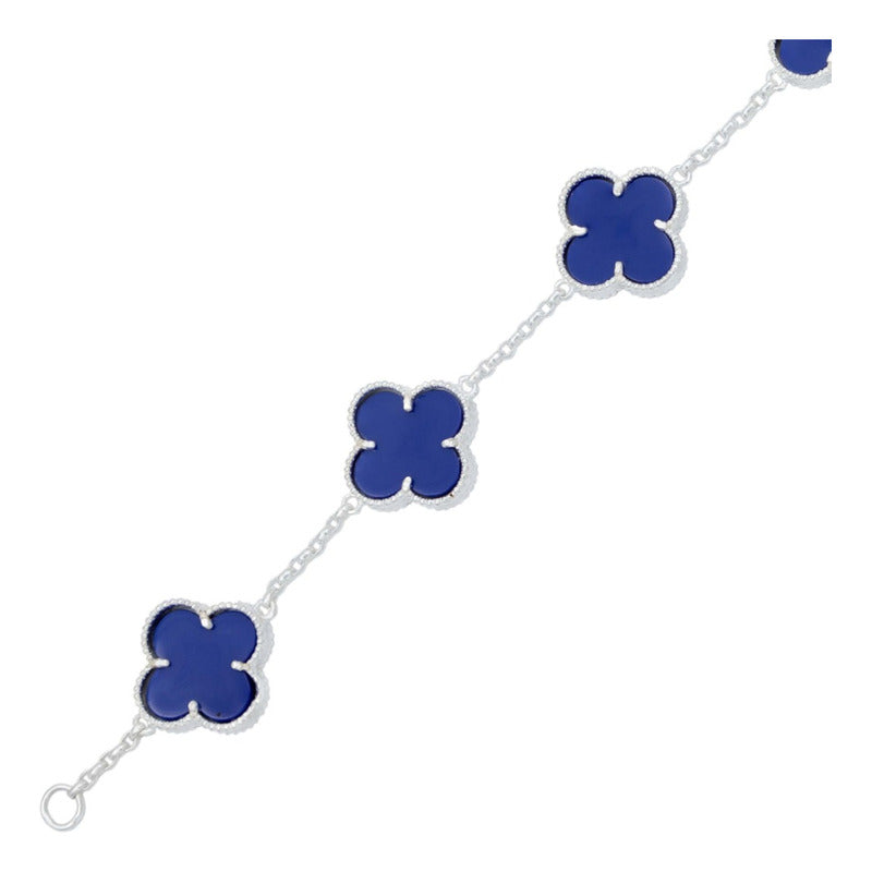 Pulsera Trebol Esmaltado Regalo Hombre Mujer Plata 925