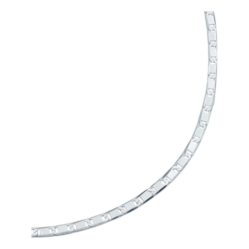 Pulsera Marinera Delgada Lisa Mujer Regalo Amor Plata S925 Plateado 6 Cm 19 Cm
