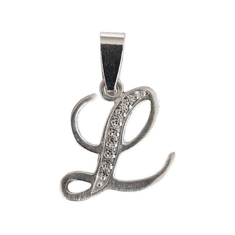 Dije Iniciales Abecedario Zirconias Plata Solida Ley 925