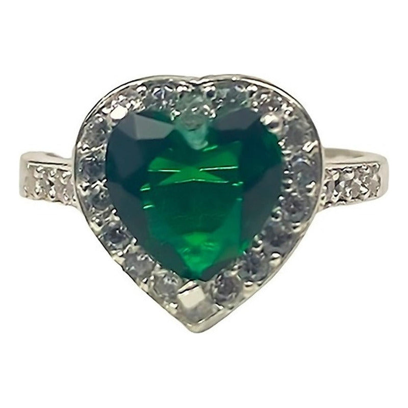 Anillo Solitario Corazón Compromiso Promesa Plata 925