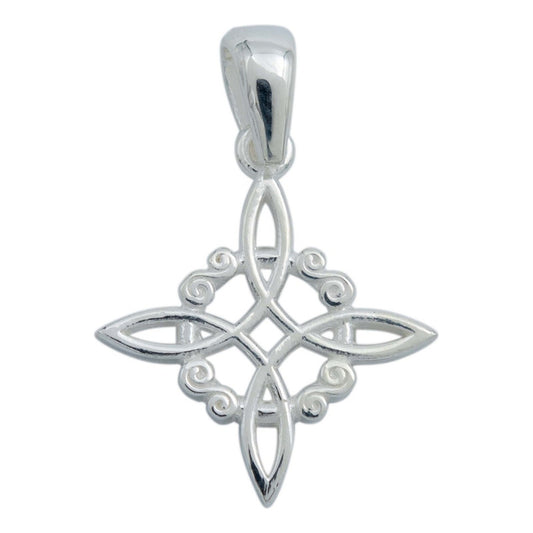 Dije Nudo De Bruja Celta Mujer Regalo Magia Plata Italy 925 Plateado
