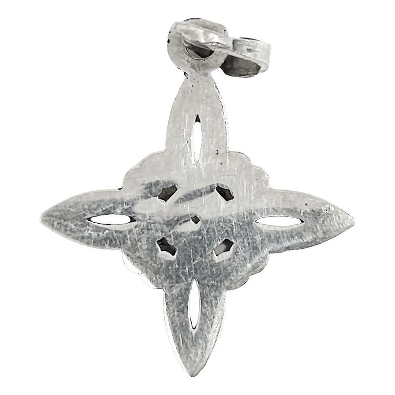 Dije Nudo De Bruja Amuleto Celta Laser Pavonado Plata 925