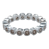 Anillo Churumbela Completa Zirconias De Plata Pura Ley .925