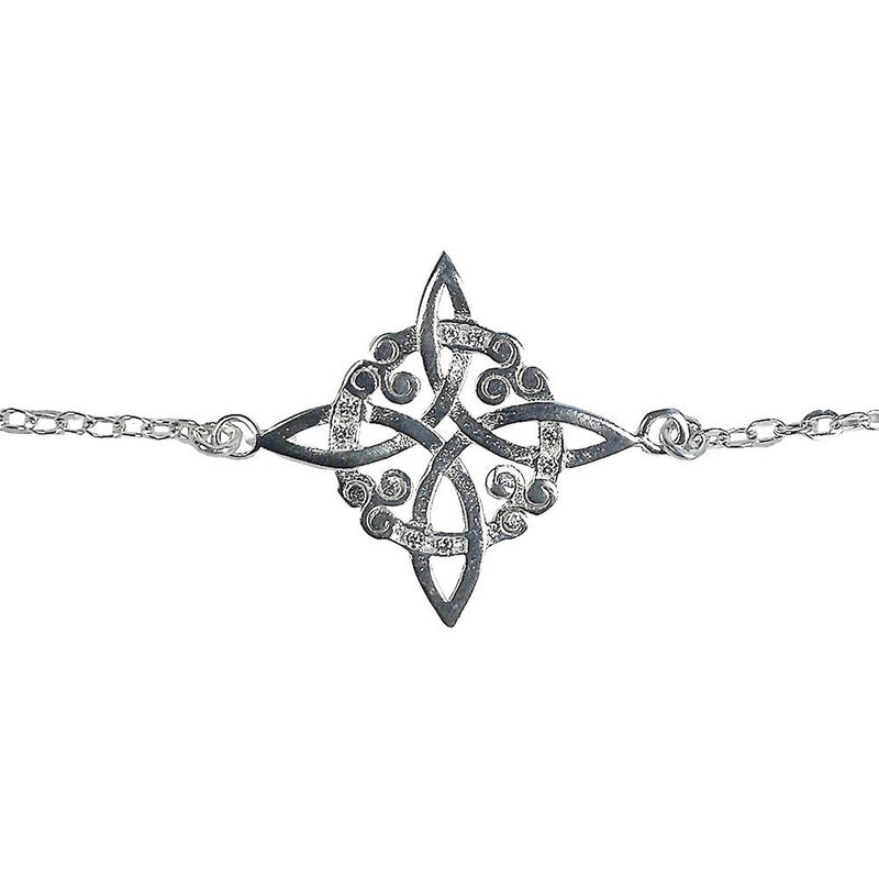Pulsera Nudo De Bruja Con Zirconias De Colores En Plata S925