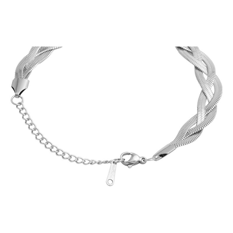 Pulsera Ajustable Trenzada Regalo Mujer Acero Inoxidable