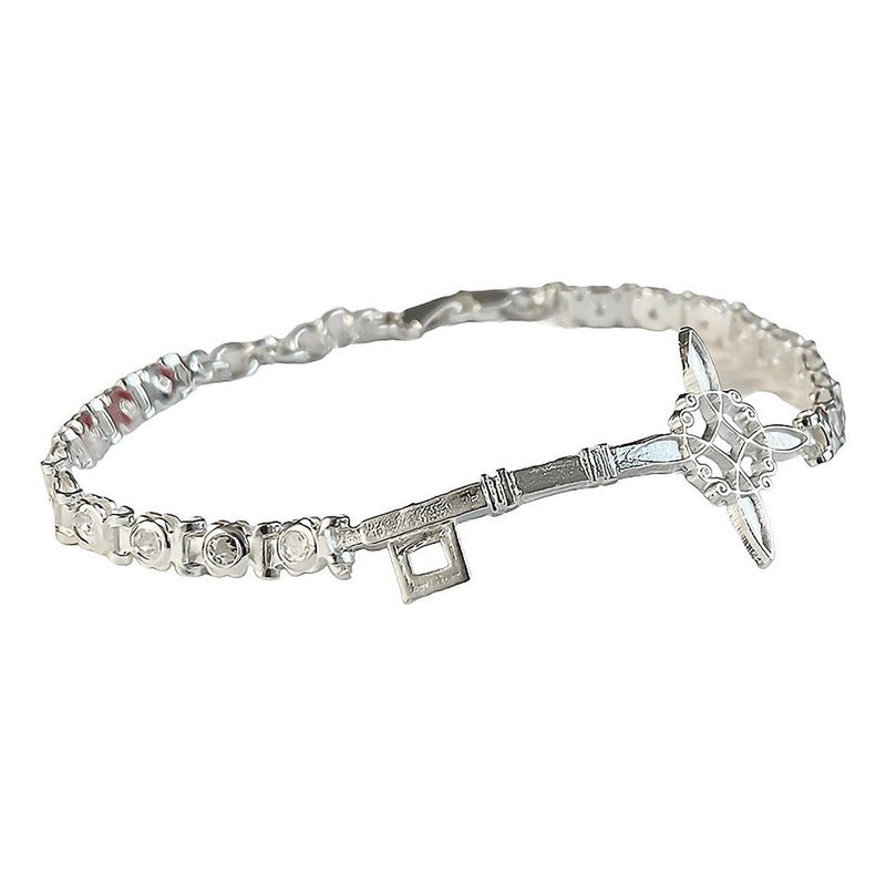 Pulsera Nudo De Bruja Con Zirconias De Colores En Plata S925