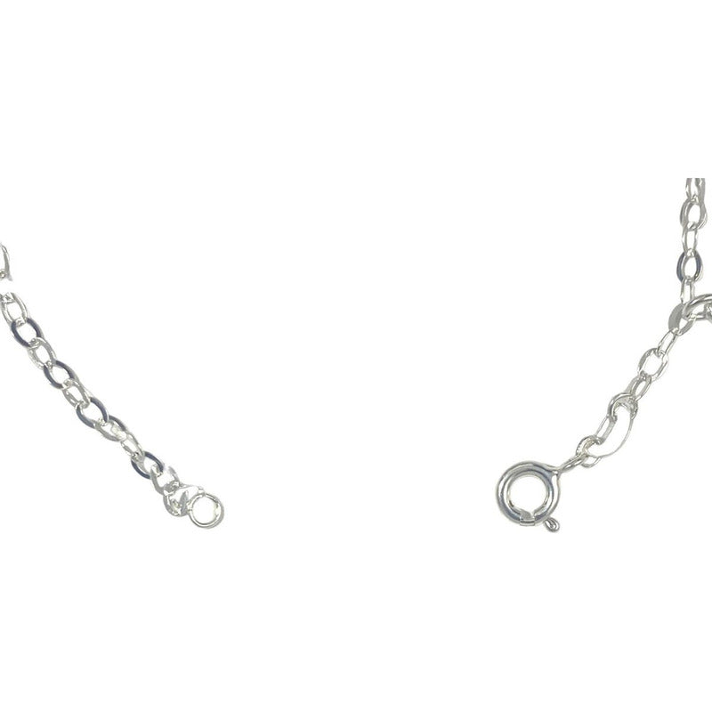 Pulsera Ajustable San Benito Pequeña Medallas Plata Ley 925