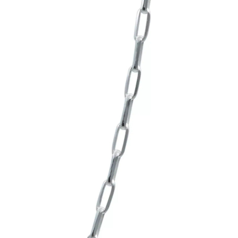 Cadena Corta Eslabón Grande Lisa Mujer Plata Italy .925 50cm