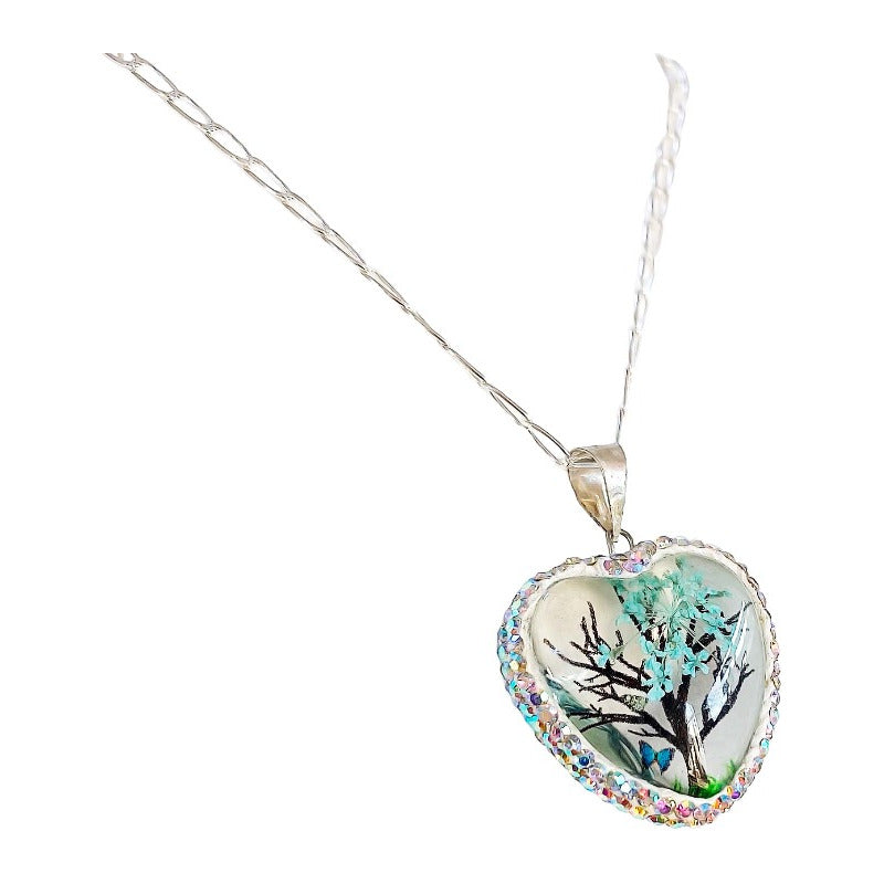Juego Kit Arbol De La Vida Natural Encapsulado Plata 925