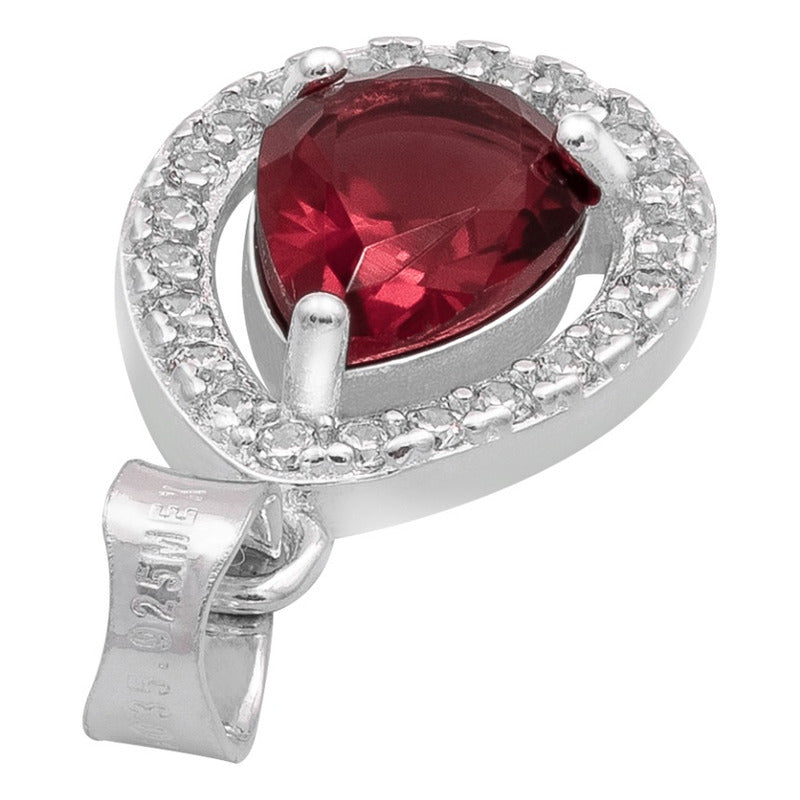 Dije Gota Zirconias Amor Mujer Regalo Joyería Moda Plata 925