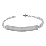 Pulsera Esclava Ajustable Placa Rolo Unisex Plata 925 5 Mm Color Plateado Diámetro 6 Cm Largo 21.5 Cm
