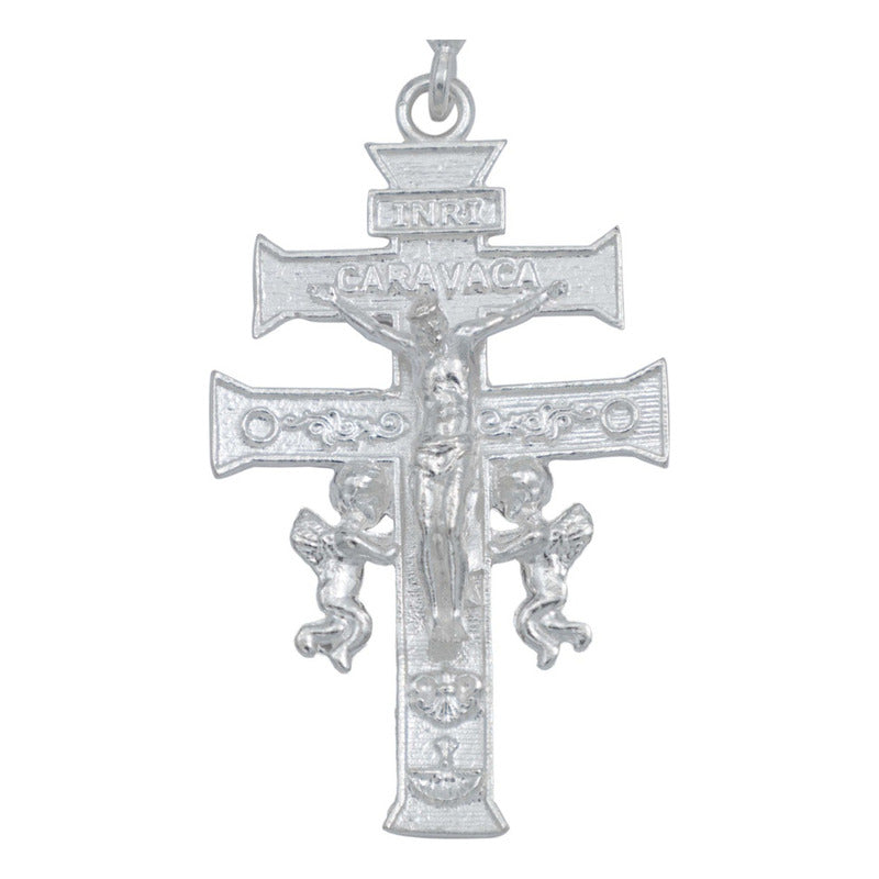Dije Grande Cruz Caravaca Hombre Mujer Plata Solida 925