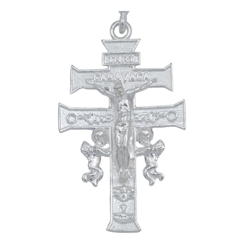 Dije Grande Cruz Caravaca Hombre Mujer Plata Solida 925