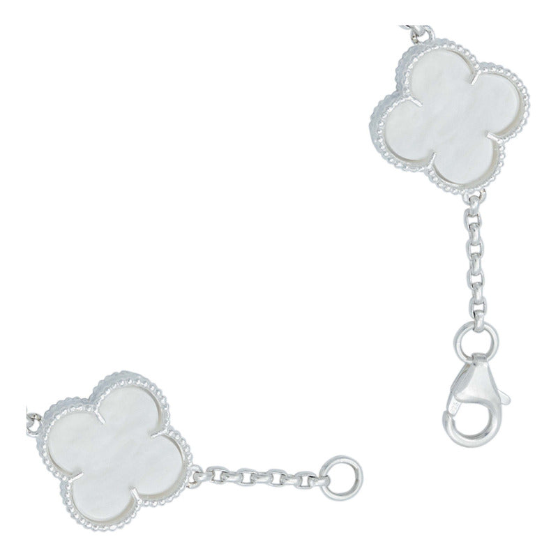 Pulsera Trebol Esmaltado Regalo Hombre Mujer Plata 925