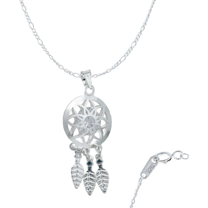 Collar Cadena Con Atrapa Sueños Mujer Regalo Plata Ley 925