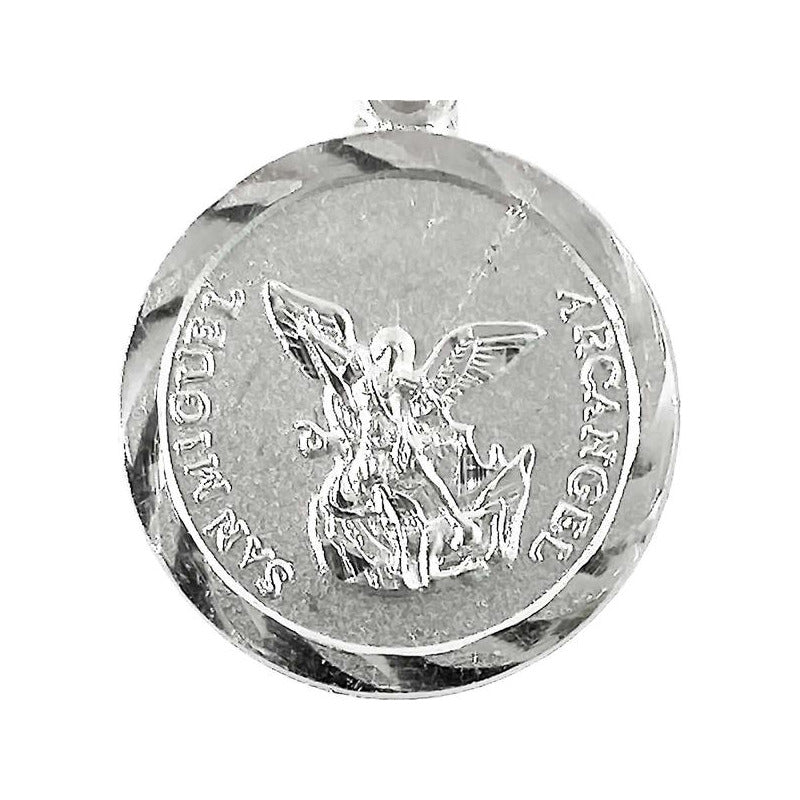 Dije Medalla San Miguel Arcangel Regalo Chico Plata 925