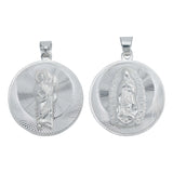 Medalla Con Doble Vista San Judas Virgen Guadalupe Plata 925