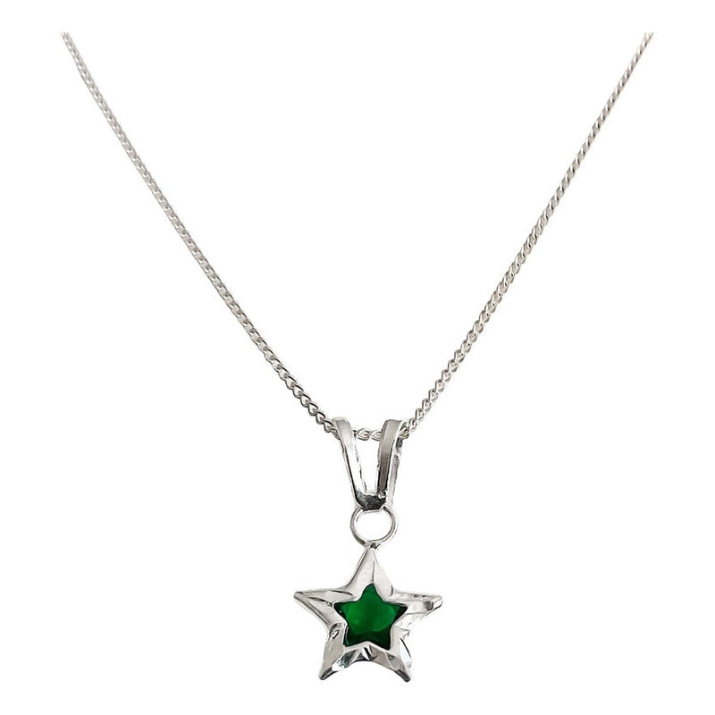 Juego Estrella Piedra Amor Regalo Mujer Promesa Plata 925
