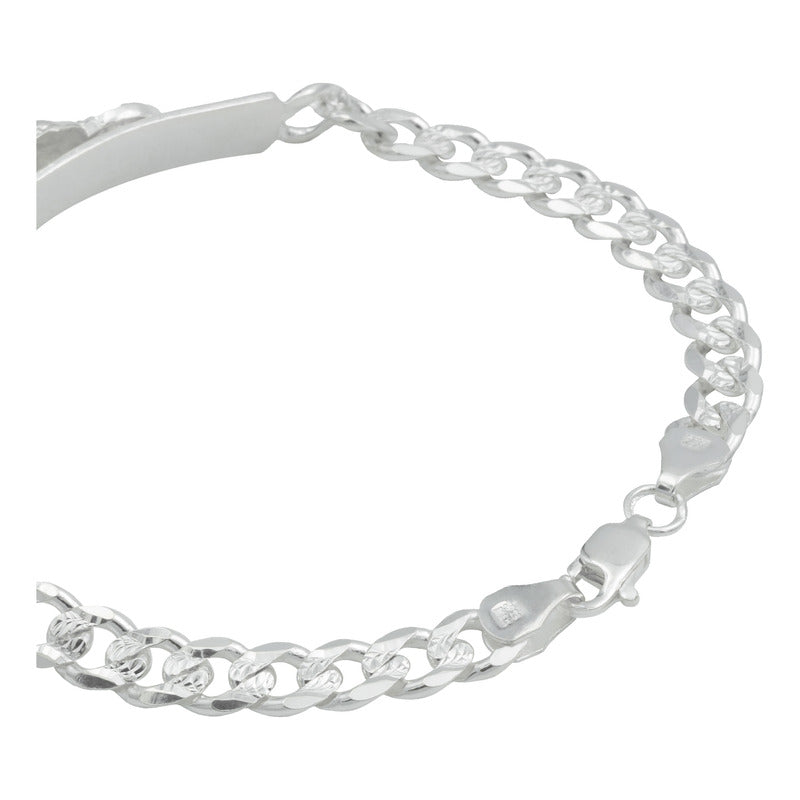 Esclava Cubana Gruesa Diamantada Hombre San Judas Plata 925