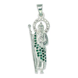 Dije Medalla San Judas Tadeo Zirconias Plata Solida Ley 925