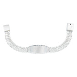 Esclava Niño Doble Cubana Diamantada Caja Plata 925 8 Mm