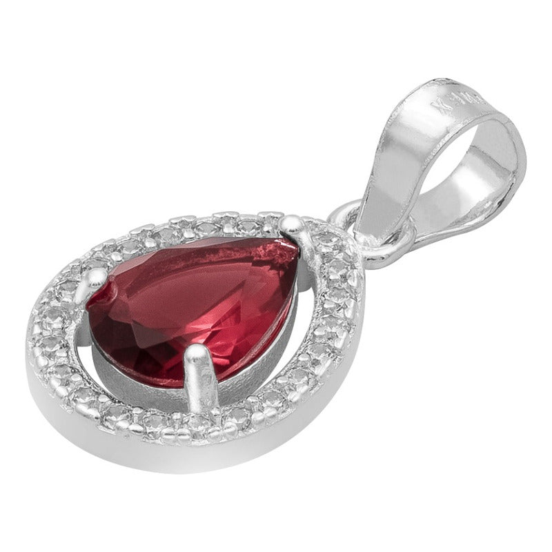 Dije Gota Zirconias Amor Mujer Regalo Joyería Moda Plata 925