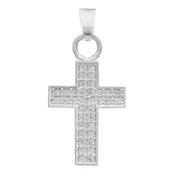 Dije Cruz Zirconias Bautizo Mujer Regalo Plata 925 2.4 Cm