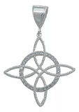 Dije Nudo Bruja Grande Esoterico Magia Blanca Zirconia S925