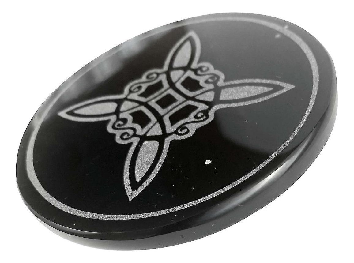 Nudo De Bruja Tallado En Obsidiana Chico Artesanal