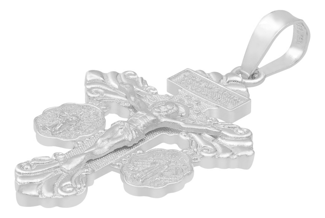 Dije Cruz Perdón Cristo San Benito Milagrosa Plata 925 5 Cm Plateado