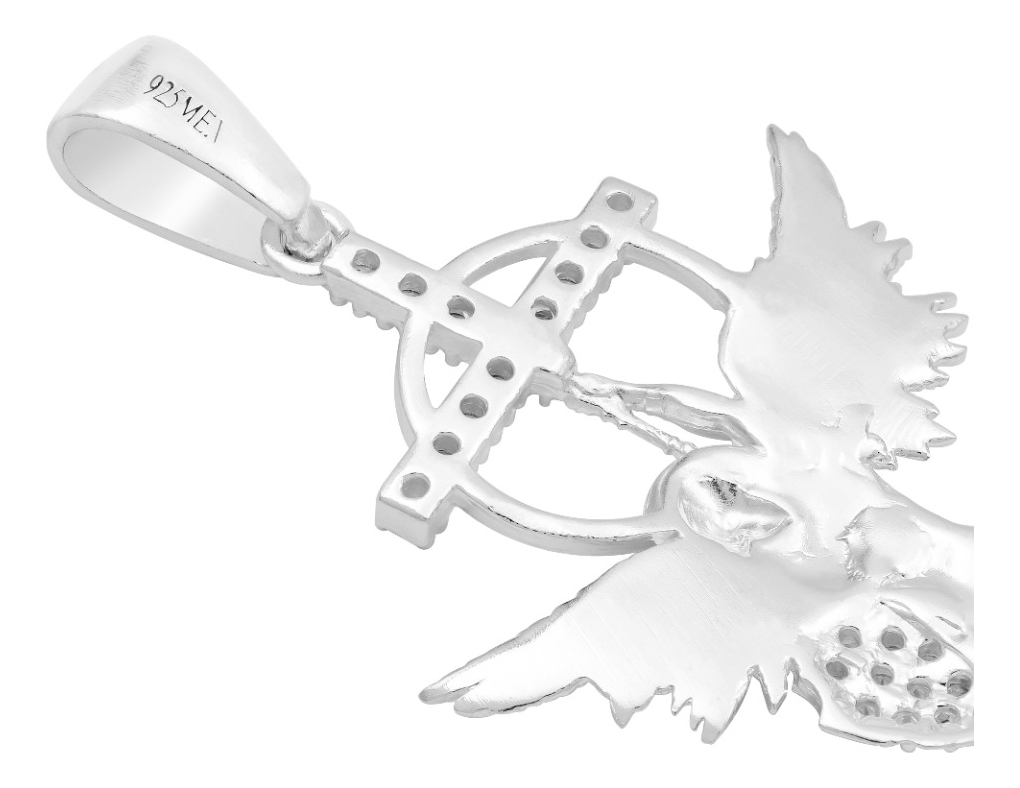 Joyaris Dije San Miguel Arcangel Plata 925 Hombre 52mm Plateado