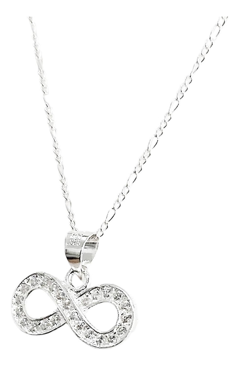 Collar Infinito Mujer Zirconias Amor Regalo Plata 925