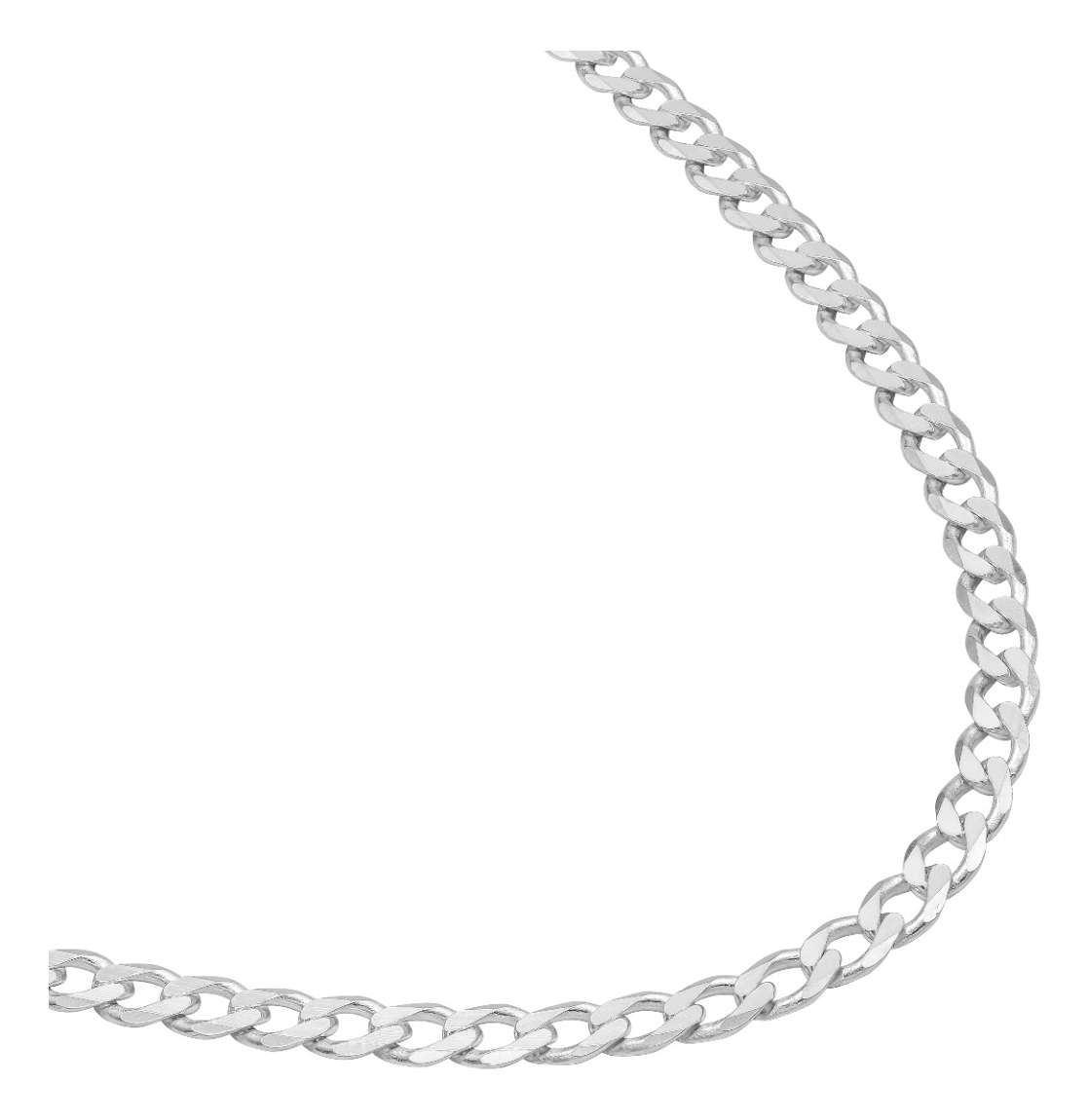 Joyaris Cadena Barbada Cubana Plata 925 Hombre 50cm 5mm Plateado