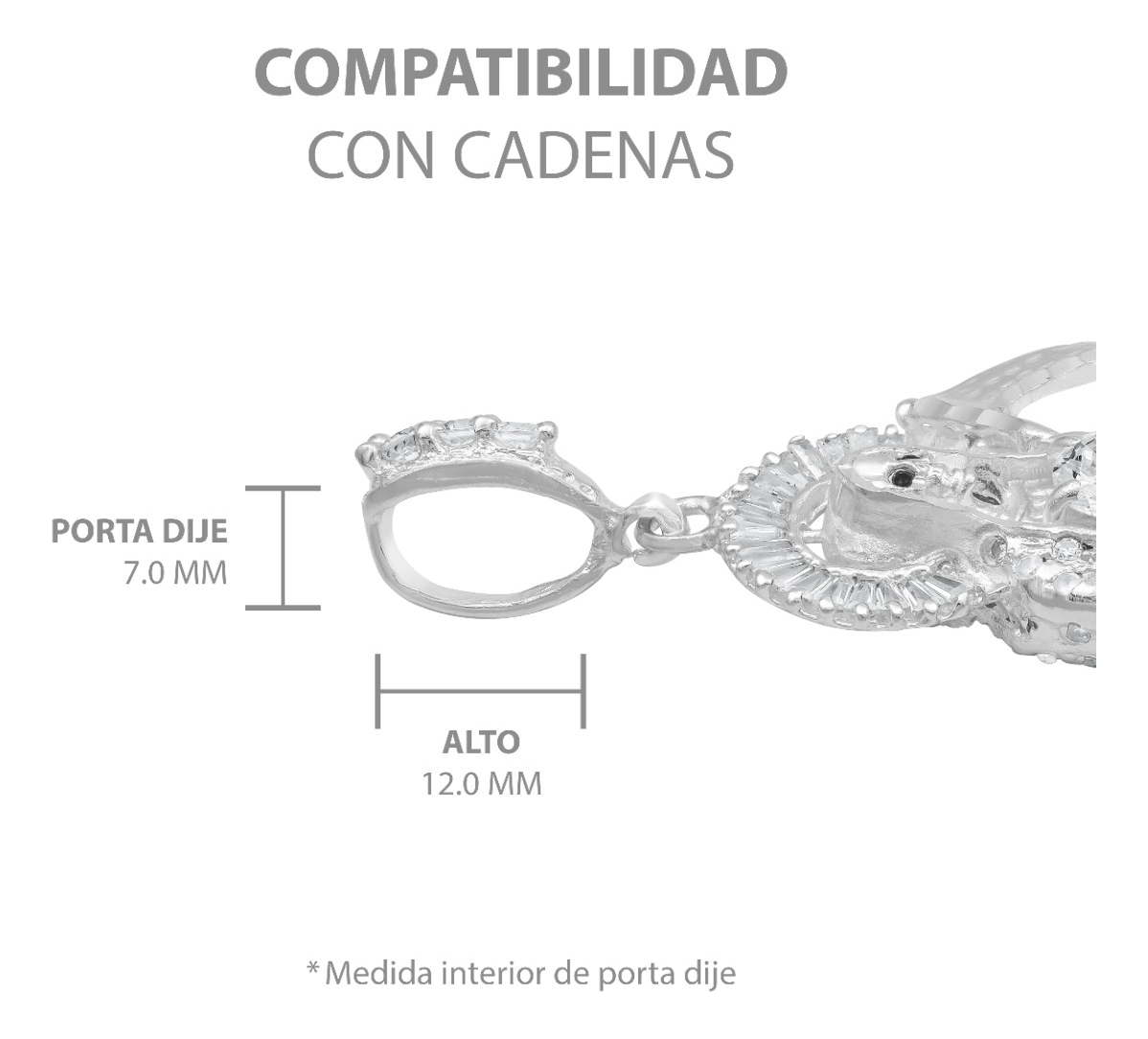 Joyaris Dije Santa Muerte 3d Grande Plata925 Hombre Zirconia Plateado