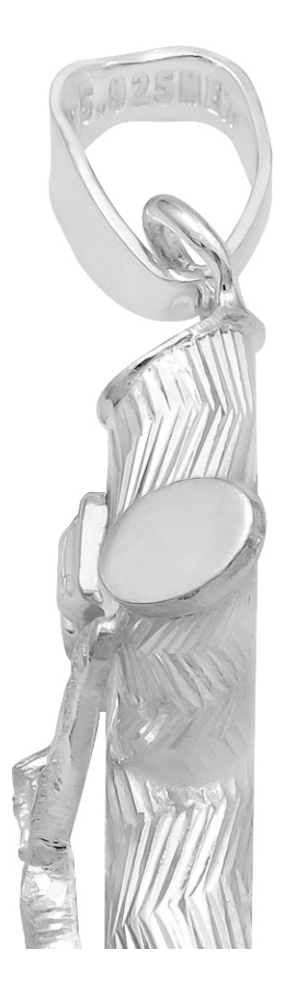 Joyaris Dije Cruz Tubular Cristo Plata 925 Unisex 30mm - Plateado