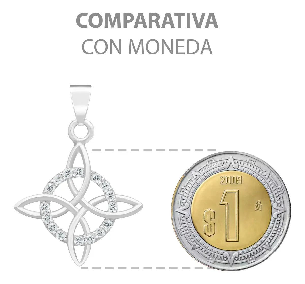 Pack 3 Nudo De Bruja Celta Con Zirconias Plata Ley 925