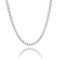 Cadena Collar Cubano De Hombre Mujer Acero Inox Plateado