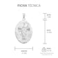 Dije Medalla Oval Diamantada San Judas Plata 925 2.5 Cm