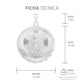 Dije Medalla Diamantada Virgen Guadalupe Plata Ley 925 3 Cm