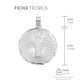 Dije Medalla Diamantada Estrella San Judas Plata 925 2.3 Cm