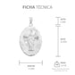 Dije Medalla Oval Diamantada San Judas Plata 925 1.9 Cm