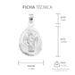 Dije Medalla Gota Diamantada San Judas Plata 925 1.4 Cm