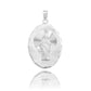 Dije Medalla Oval Diamantada San Judas Plata 925 1.9 Cm